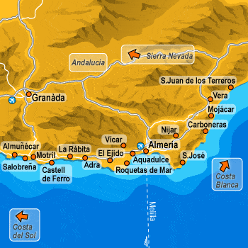 Costa Almeria Map - Property for sale in Costa Almeria