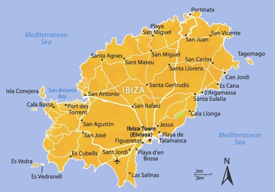 Map of Ibiza - Property for sale in Ibiza