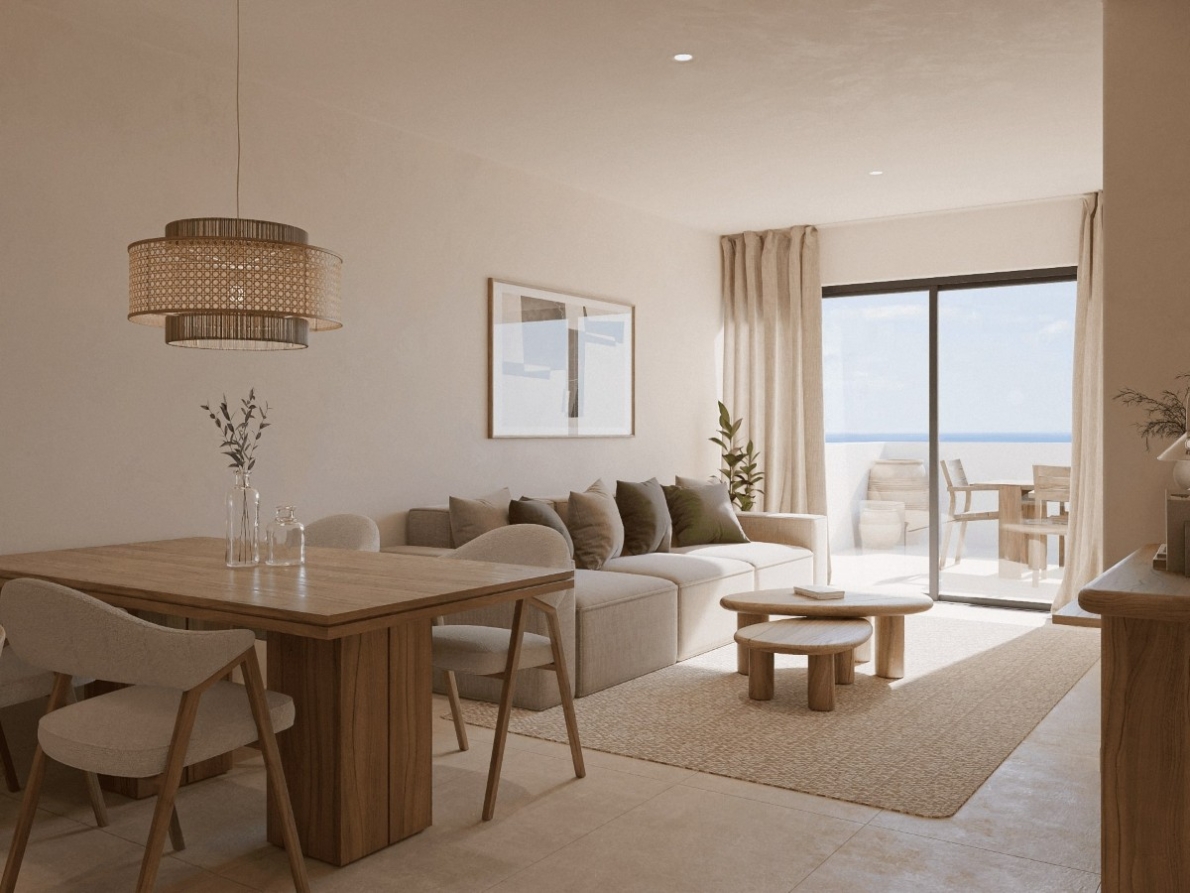 New build 2 bedroom apartment Cullera living New build apartment with sea view in Cullera